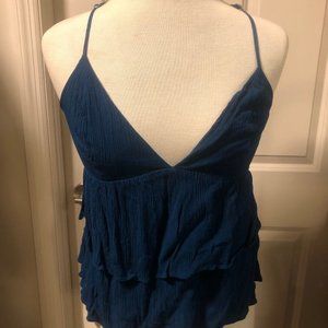 Guess Blue Tiered Tank Top